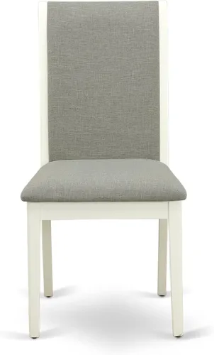 Miniatura 10 de East West Furniture BOLA3-WHI-06 - Juego de comedor de 3 piezas para espacios pequeños que contiene una mesa de cocina redonda y 2 sillas de comedor