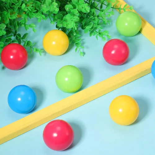 Miniatura 5 de Civaner 12 bolas de repuesto de plástico multicolor pequeñas, bulldozer popper, bolas de juguete de 1.75 pulgadas, suaves a prueba de aplastamiento