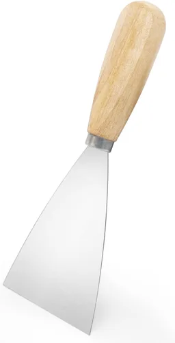 Miniatura 10 de Cuchillo de masilla, raspador de metal de 2 pulgadas, cuchillos de mango de madera para paneles de yeso, calcomanías, papel de pared, parches
