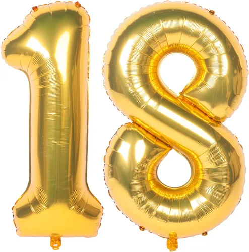 Miniatura 65 de Globos de helio de 40 pulgadas con dígitos dorados para fiesta de cumpleaños., Número 0, 40 pulgadas, número 0 oro 7