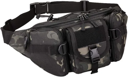 Miniatura 7 de Riñonera táctica militar impermeable WR para escalada al aire libre, pesca, correr, caza, compatible con iPhone 8, 7, 7plus (marrón coyote)