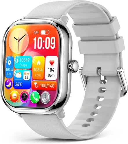 Miniatura 8 de Reloj inteligente (respuesta/hacer llamada), relojes inteligentes AMOLED de 1.96 pulgadas para mujer con más de 100 modos deportivos, rastreador
