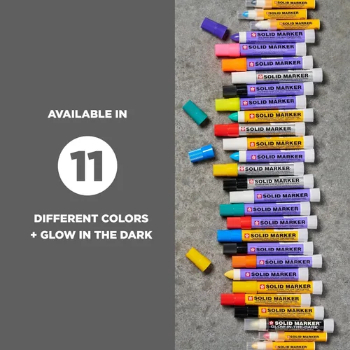 Miniatura 6 de Marcador de pintura solidificada Solid Marker de Sakura, de 14 a 392 grados Fahrenheit, Azul, 1 Azul (Blue Paint)
