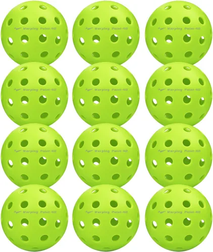 Miniatura 8 de Pelotas de Pickleball Warping Point 26 Agujeros, 40 Agujeros Paquete de 4, Paquete de 12 Cumplen con las Especificaciones USAPA Bola