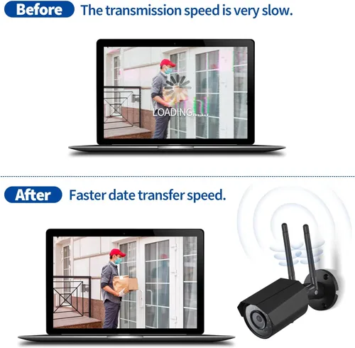 Miniatura 5 de Bingfu Antena WiFi de doble banda 3dBi SMA antena macho (paquete de 2) para cámara IP de seguridad inalámbrica Vedio, grabadora de vigilancia