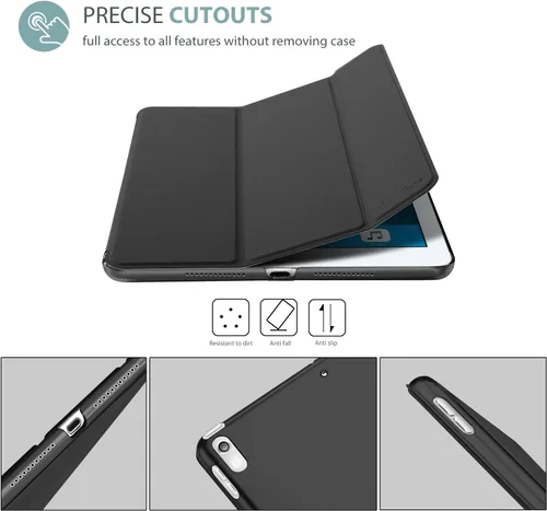 Miniatura 3 de ProCase Funda Inteligente para iPad Air de 10,5" 3ª Generación 2019 / iPad Pro 2017, Funda Delgada con Soporte con Parte Trasera Translúcida Negro