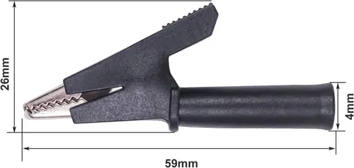Miniatura 6 de Clips de cocodrilo aislados resistentes de PVC abrazaderas de cocodrilo niquelado conector de cobre 1000 V 20 A 5 colores para pruebas eléctricas