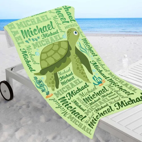 Miniatura 7 de Toallas de playa personalizadas para niños y adultos, regalos personalizados con nombre, toalla de playa de microfibra de gran tamaño de secado