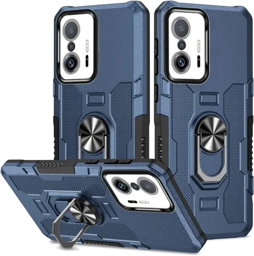 Miniatura 41 de Funda para Xiaomi Redmi Note 12 Pro 5G/Xiaomi Poco X5 Pro 5G Metal CD Patrón Anillo Titular Funda Teléfono Móvil Funda Protectora Anti-Caída Negro