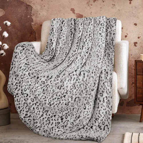 Miniatura 12 de ZHIKU Manta de Tiro Azul Tamaño Queen Suave de Forro Polar Mantas de Tiro para Cama Leopardo azul