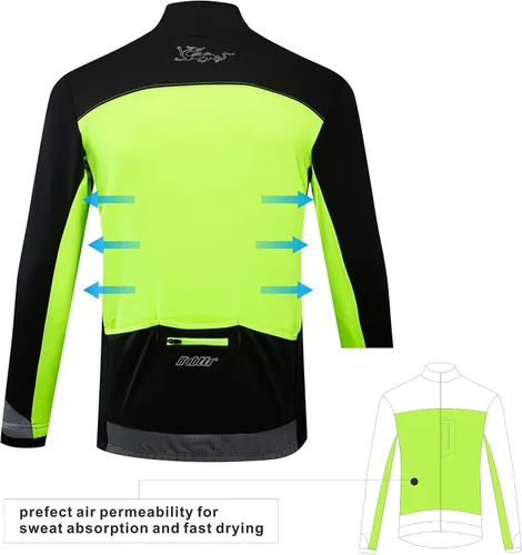 Miniatura 4 de bpbtti Chaqueta térmica Softshell para hombre para ciclismo, correr, abrigo de rendimiento para invierno, resistente al viento, transpirable
