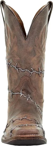 Miniatura 4 de CORRAL Botas de punta cuadrada tejidas con alambre de púas para hombre, Marrón