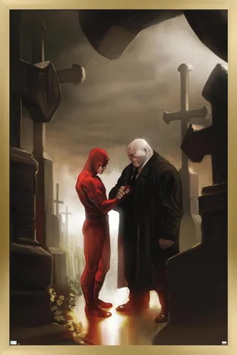 Miniatura 15 de Trends International Marvel Comics - Póster de pared de Kingpin - Daredevil in Cemetery, 14.72 x 22.37 pulgadas, versión enmarcada de madera