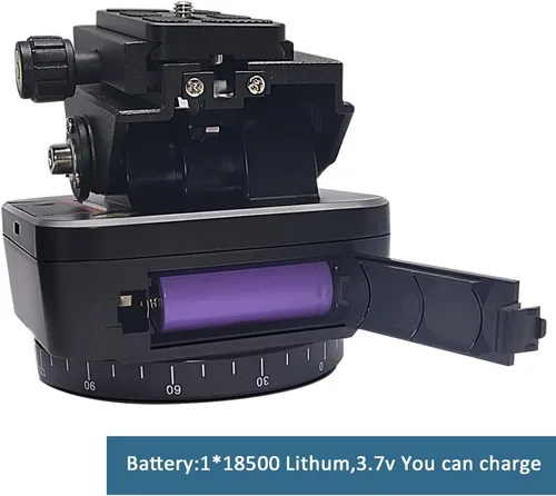 Miniatura 8 de YT-1000 Cabezal panorámico con control remoto, cabezal panorámico giratorio motorizado automático para teléfonos inteligentes/cámaras réflex