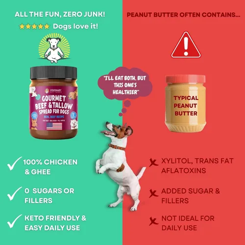 Miniatura 5 de Visionary Pet Foods Carne de res para untar – Premio saludable para perros – Alternativa a la mantequilla de maní para perros, sin xilitol, sin