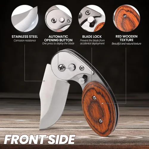 Miniatura 6 de ITOKEY Cuchillo de bolsillo pequeño para hombres y mujeres, cuchillos plegables EDC, herramienta de bolsillo cortacajas para uso diario, regalos