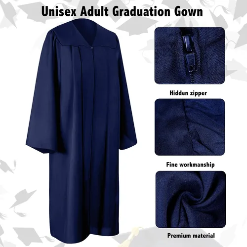 Miniatura 3 de Juego de gorra y vestido de graduación 2025 con borla, cordón de honor y estola de graduación para escuela secundaria, universidad y soltero