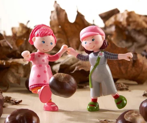 Miniatura 2 de Haba Little Friends Lilli – 4" Bendy Chica Muñeca Figura con rosa cabello