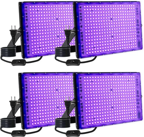 Miniatura 8 de Luz negra LED de 300W, luces negras UV para fiesta de brillo, reflector UV impermeable IP65 para exteriores para fiesta de luz negra, pintura