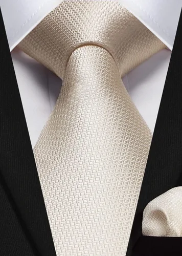 Miniatura 108 de HISDERN Conjunto de corbata a cuadros a cuadros pañuelo tejido clásico formal para hombre corbata y bolsillo cuadrado