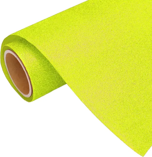 Miniatura 42 de Rollo de película de vinilo de transferencia de calor Threadart Glitter Blue de 3 yardas x 20 pulgadas HTV Colores con purpurina Compatible