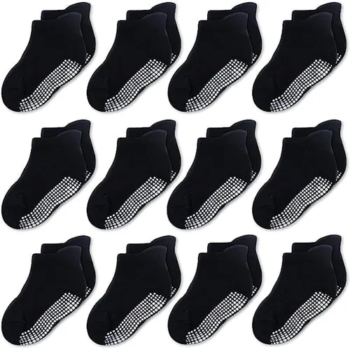 Miniatura 19 de CozyWay Baby & Toddler Socks with Grippers Non Slip Ankle Grip Socks For Boys and Girls - Comfy Soft Cotton - 12 Pack