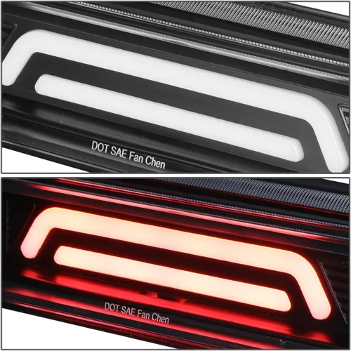 Miniatura 3 de DNA MOTORING 3BL-TTU07-3D-LED-BK Carcasa negra 3D LED de montaje alto 3ª tercera luz de freno [compatible con Tundra 07-21] 2-Carcasa negra