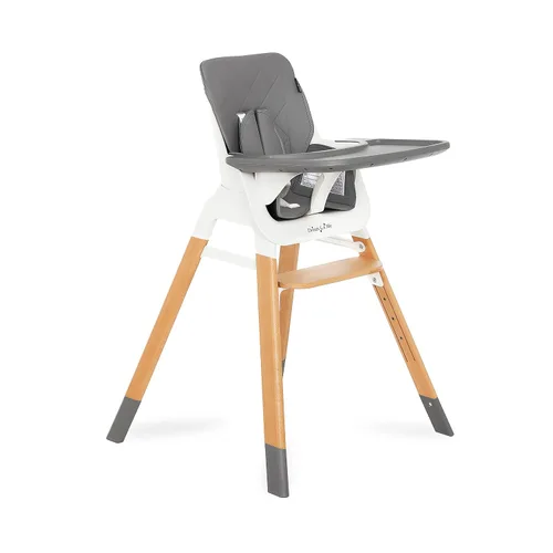 Miniatura 9 de Dream On Me Nibble Trona de madera 2 en 1 Silla de alimentación convertible para bebé con bandeja extraíble, reposapiés ajustable, arnés de 5 Negro