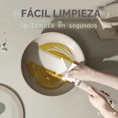 Miniatura 5 de CAROTE Juego de 19 piezas de ollas y sartenes antiadherentes, juego de utensilios de cocina con mango desmontable, juegos de cocina de inducción