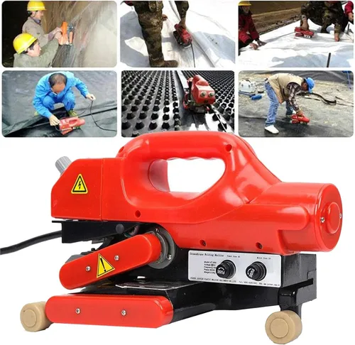 800W Geomembrana de soldadura de membrana plástica Soldador caliente de la cuña, kit de herramientas de soldadura de cuña caliente para sellar