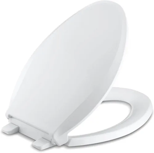 Miniatura 41 de KOHLER 4636-RL-0 Cachet ReadyLatch - Asiento de inodoro alargado con cierre lento, asiento de inodoro de cierre suave con tapa silenciosa, topes
