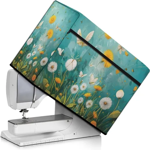 Miniatura 44 de Funda para máquina de coser de mariposas y flores con prácticos bolsillos, funda protectora con asa, para la mayoría de máquinas de coser estándar