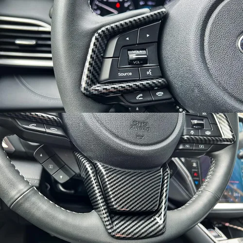 Miniatura 4 de 4 piezas de marco de panel de volante de fibra de carbono ABS para Subaru Forester Ascent SUV 2019-2024, para Impreza 2017-2024, para Legacy/Outback
