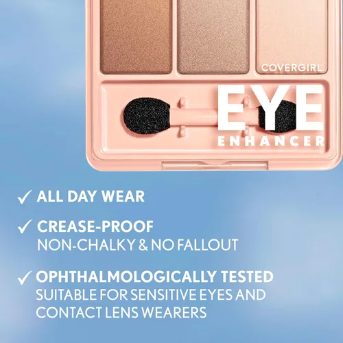 Miniatura 5 de COVERGIRL - Sombra de ojos Eye Enhancers 1-Kit, fórmula sedosa y transparente, aplicador de doble extremo, 100% libre de crueldad animal Azul