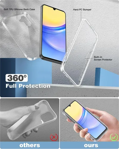 Miniatura 3 de FNTCASE Funda para Samsung Galaxy A15-5G: Funda para teléfono con protector de pantalla incorporado Funda protectora de silicona para teléfono