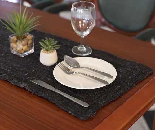 Miniatura 3 de Madhu International Camino de mesa de yute natural, alfombra rectangular tejida a mano de larga duración, hecha de material de yute para entradas