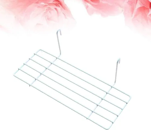 Miniatura 9 de Beavorty 4 unids colgante recto estante rejilla de pared de alambre pequeño organizador de pared estante de exhibición estante rejilla panel 9.8x3.9