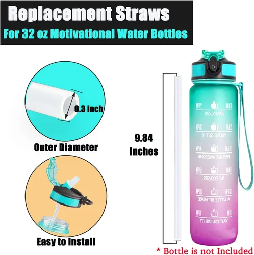 Miniatura 3 de 7 popotes de repuesto para botella Hydro Flask con tapa de popote de boca ancha, compatible con Giotto, ajuste Thermoflask, popotes para boca ancha