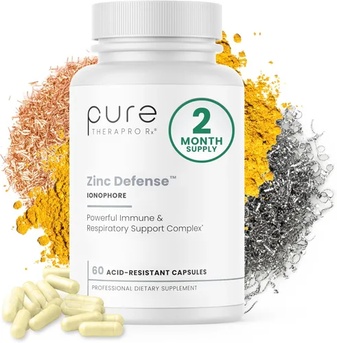 Zinc Defense | Zinc + Cobre + Quercetina | 60 porciones en cápsulas veganas | L-OptiZinc y Quercefit ionóforo | Minerales quelados | Apoyo al