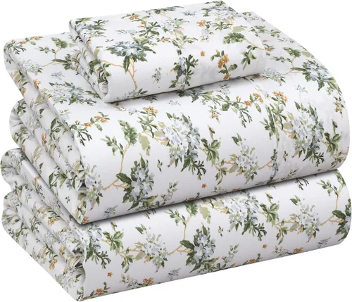 Miniatura 91 de RUVANTI Juego de sábanas divididas tamaño King de 100 % algodón para cama ajustable, 5 piezas, ropa de cama de tejido de percal suave y Guisante
