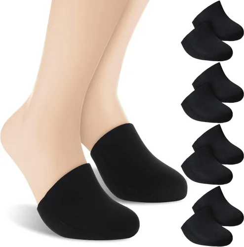 Jeyiour 4 pares de fundas de neopreno para los dedos de los pies, para mujeres, calcetines negros para hombres, reutilizables, calentadores de pies,