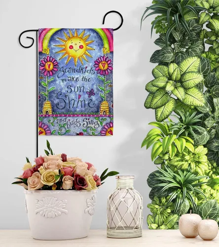 Miniatura 9 de Breeze Decor - Grandkids Special Occasion - Bandera de jardín vertical decorativa con impresiones familiares de 13 x 18.5 pulgadas, impresa