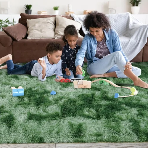 Miniatura 217 de Alfombras de área de 8x10 para sala de estar, alfombra shaggy grande ultra suave y esponjosa para dormitorio, alfombras de felpa mullida Blanco crema