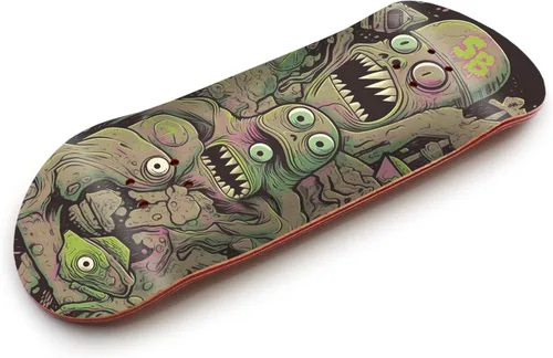 Miniatura 4 de SPITBOARDS® Tabla de Diapasón de 34 mm - Madera Real (5 Capas) Forma Clásica de Popsicle Street - Tamaño: 34 x 96 mm - Tabla Gráfica Única