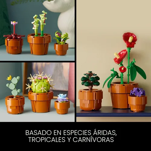 Miniatura 4 de LEGO Botanicals Plantas Pequeñas - Juego de construcción de plantas artificiales de interior para decoración del hogar, cocina, escritorio, adultos