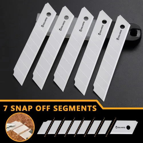 Miniatura 3 de Cool Hand Paquete de 10 cuchillas multiusos a presión de 0.71 pulgadas, cerámica de circonita de calidad, más afiladas, cuchillas de repuesto