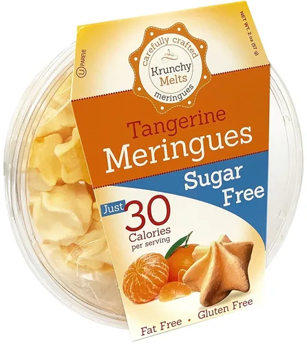 Miniatura 12 de Krunchy Melts Galletas originales de merengue sin azúcar, sabor a cereza silvestre sin azúcar, solo 30 calorías por porción, sin grasa, sin gluten