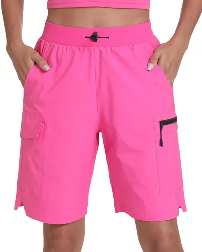Miniatura 16 de Pantalones cortos de senderismo para mujer, de secado rápido, ligeros, para viajes, atletismo
