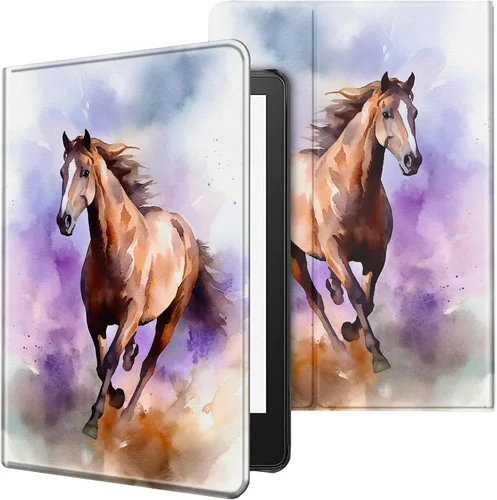 Miniatura 17 de Funda para tablet Kindle Fire 7 2019/2017 lanzamiento 9ª/7ª generación 7 pulgadas, ligera, protectora de piel sintética, cubierta inteligente