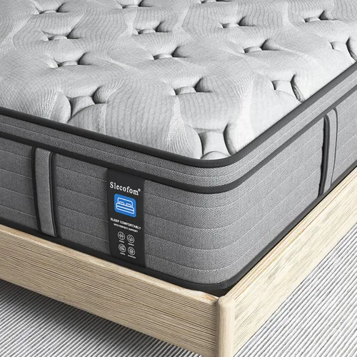Miniatura 9 de Colchón firme King híbrido de 12 pulgadas con soporte lumbar extra para aliviar el dolor de espalda, sueño fresco, soporte de bordes, resorte firme